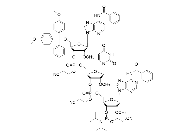 5'-O-DMT-2'-OMe-A(Bz)-P-2'-OMe-U-P-2'-OMe-A(Bz) Phosphoramidite